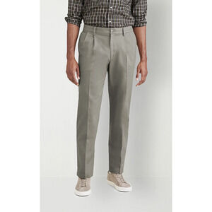 Dockers Men Iron Free Stain Defender Khaki Pleated Pants Cloud Size 34X30